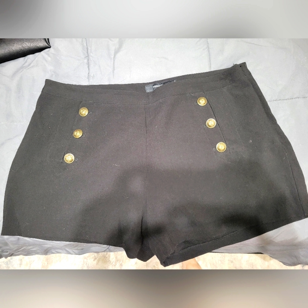 Cute Black button shorts